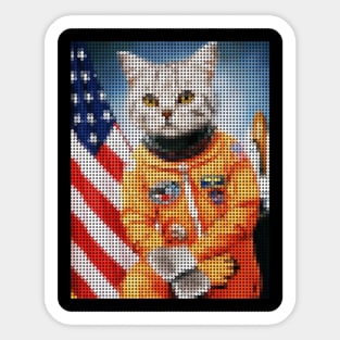 Astronaut Space Cat (Mosaic Design) Sticker